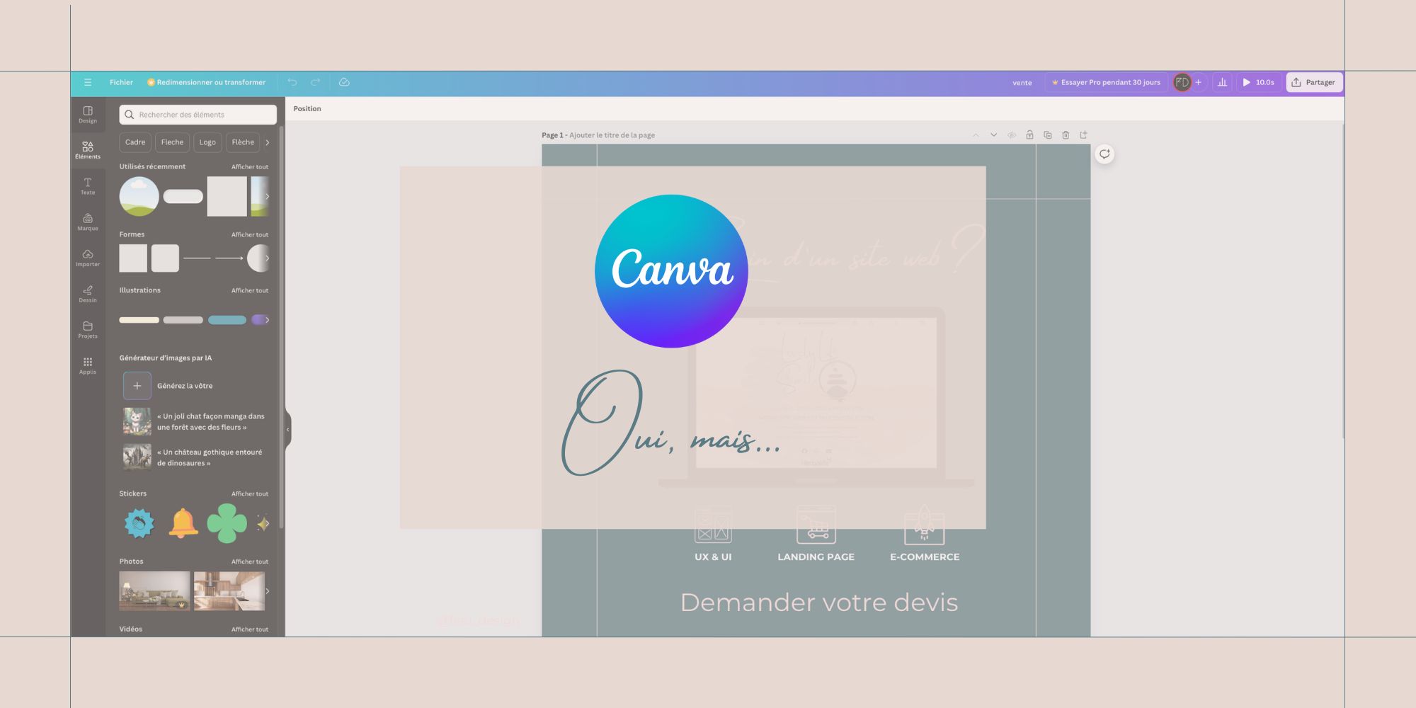 Canva : Oui, mais….