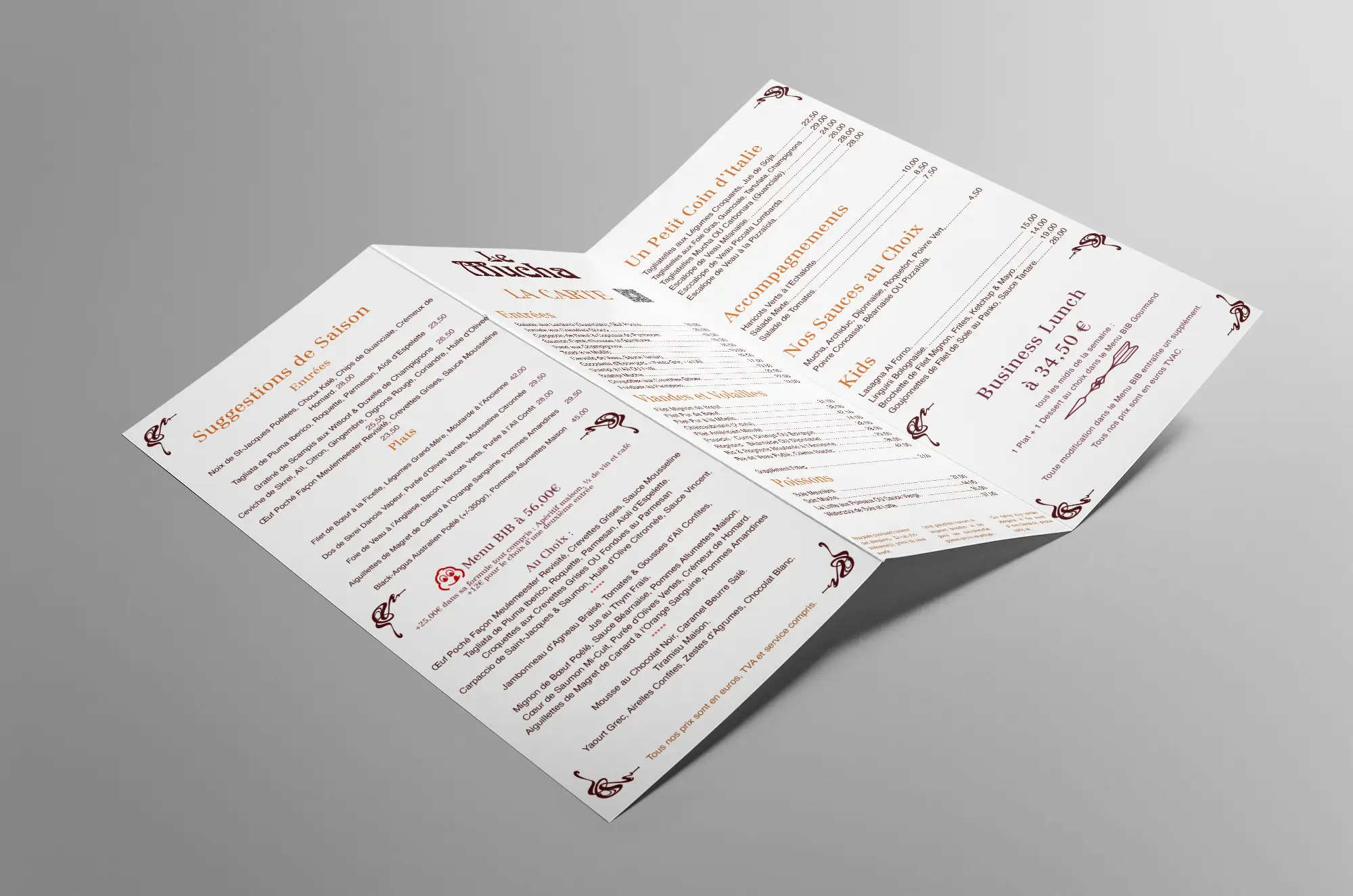 Le Mucha - Mise en page Menu