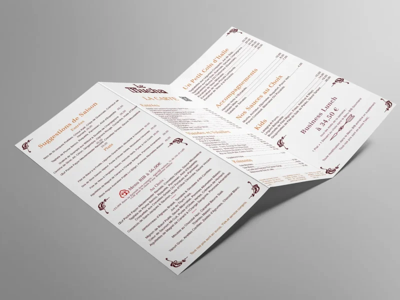 Le Mucha - Mise en page Menu
