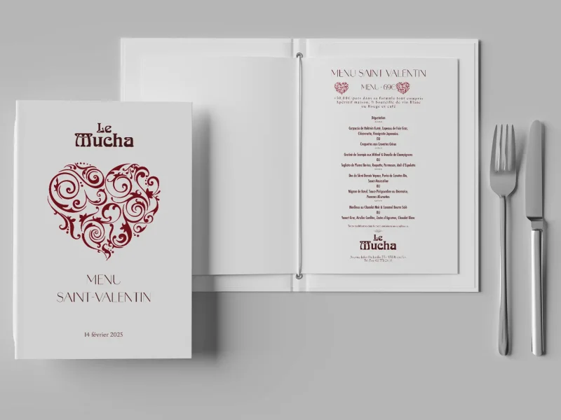 Présentation mise en page - Menu Le Mucha BXL