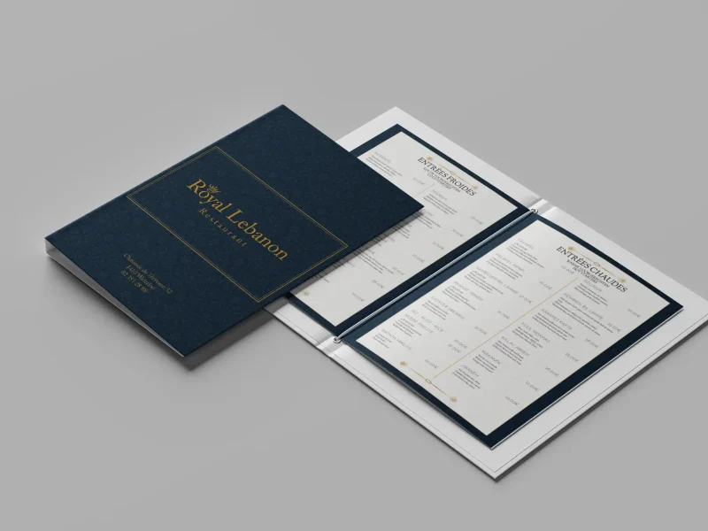 Royal Lebanon - Mise en page Menu