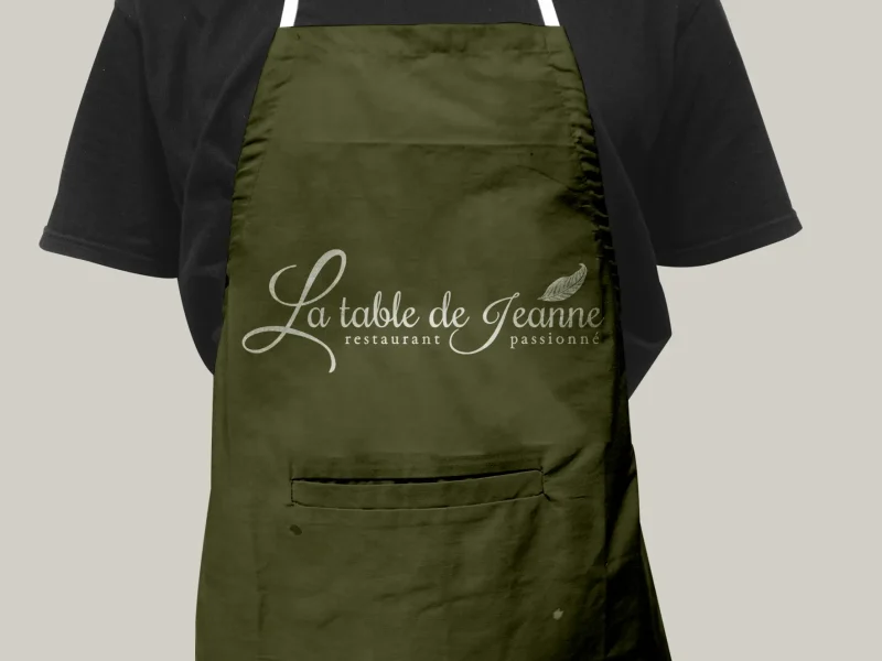 Présentation logo - La Table de Jeanne - Tablier