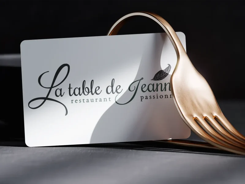 Présentation Logo Carte de visite - La Table de Jeanne